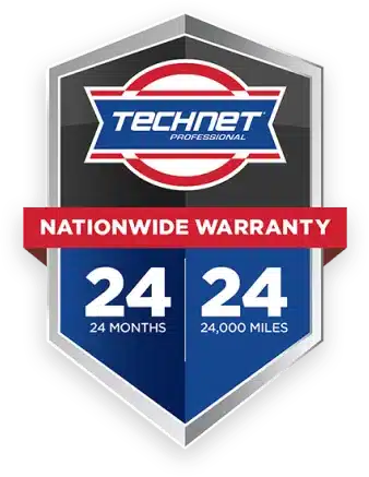 Technology Professional nationwide warranty badge with 24 months or 24,000 miles coverage.