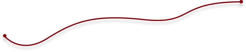 Wavy black line with red outline above two horizontal white lines on a black background.